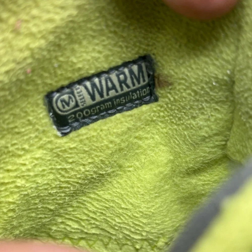 Merrell Kids Gray and Neon Green Winter Boots, SZ 3 little boy, box 23